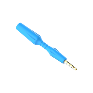 DropTech™ 3.5mm Flexi-Tip- the durable, flexible headset adapter - Blue